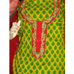 FULL PATIALA Salwar embr cotton Suit PURE CHIFFON Dupatta RM213