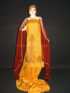 Pure Cotton Embroidered Salwar Suit PURE CHIFFON Dupatta RM217