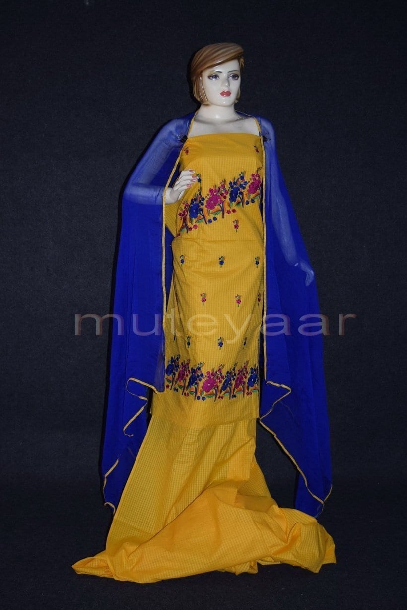 Thread Embroidered100% cotton Salwar Suit PURE CHIFFON Dupatta RM262 Thread Embroidered100% cotton Salwar Suit PURE CHIFFON Dupatta RM262
