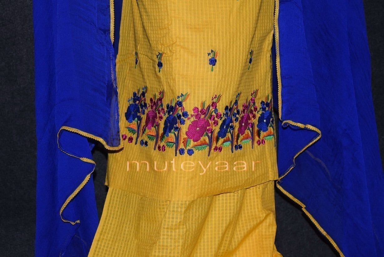 Thread Embroidered100% cotton Salwar Suit PURE CHIFFON Dupatta RM262 Thread Embroidered100% cotton Salwar Suit PURE CHIFFON Dupatta RM262