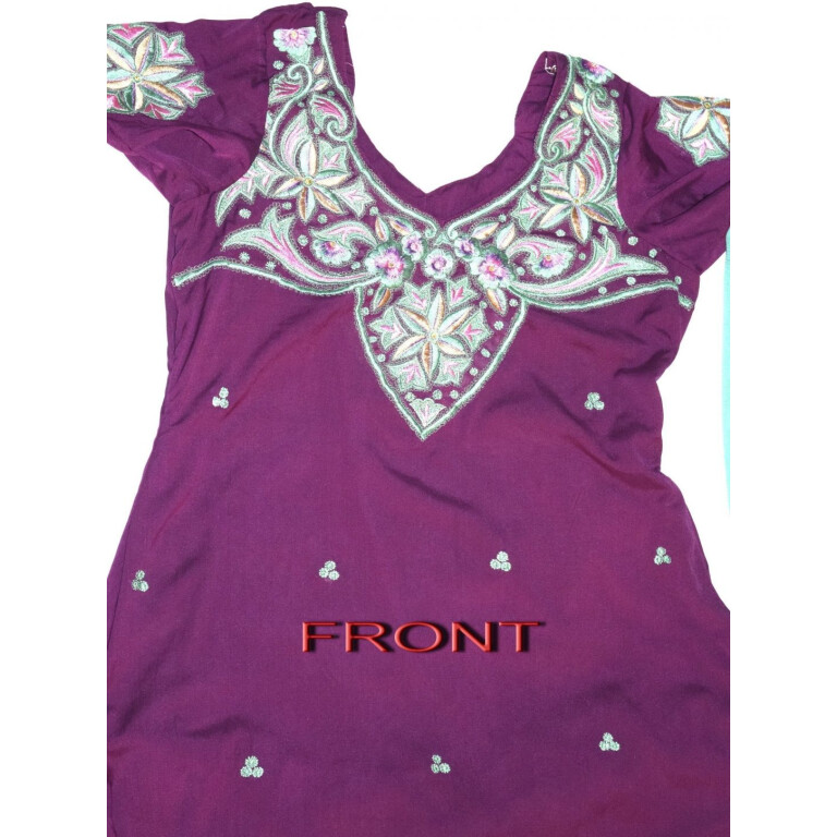 Neck Front & Back embroidered Salwar kameez Suit for Bhangra Giddha RMB264