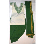 Neck Front & Back embroidered Salwar kameez Suit for Bhangra Giddha RMB265