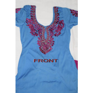 Neck Front & Back embroidered Salwar kameez Suit for Bhangra Giddha RMB267