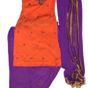 Neck Front & Back embroidered Salwar kameez Suit for Bhangra Giddha RMB269