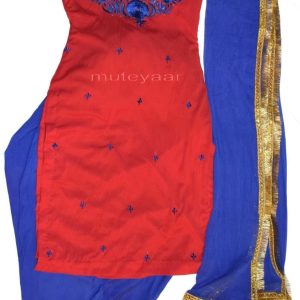 Neck Front & Back embroidered Salwar kameez Suit for Bhangra Giddha RMB271
