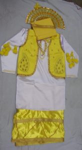 Yellow White Bhangra dance Costume / outfit dress