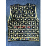 Jaal Embroidered BLACK vest for Bhangra dance costume