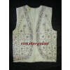 Jaal Embroidered WHITE vest for Bhangra dance costume  / outfit