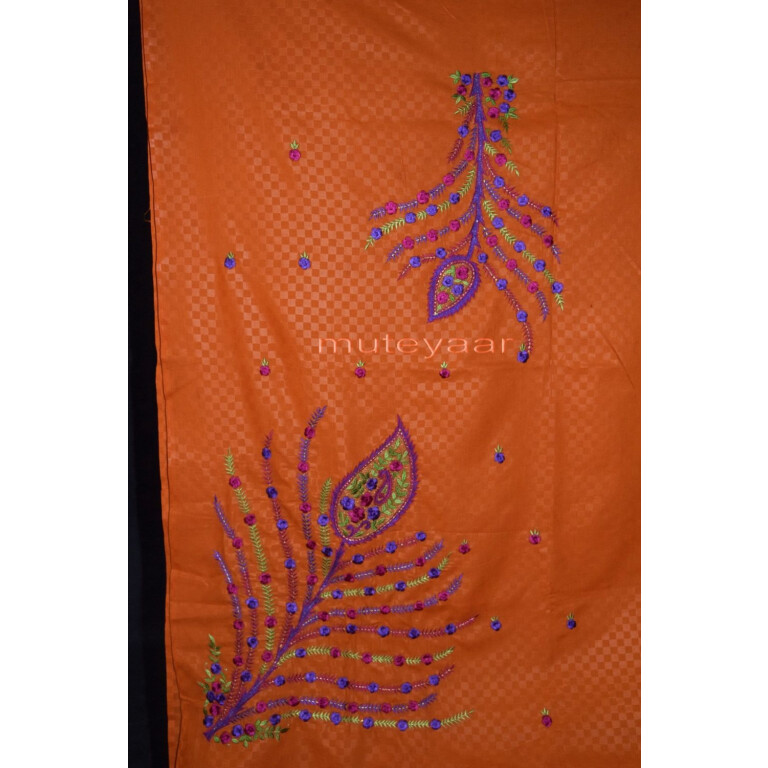 Designer Embroidery 100% cotton Salwar Suit PURE CHIFFON Dupatta RM292