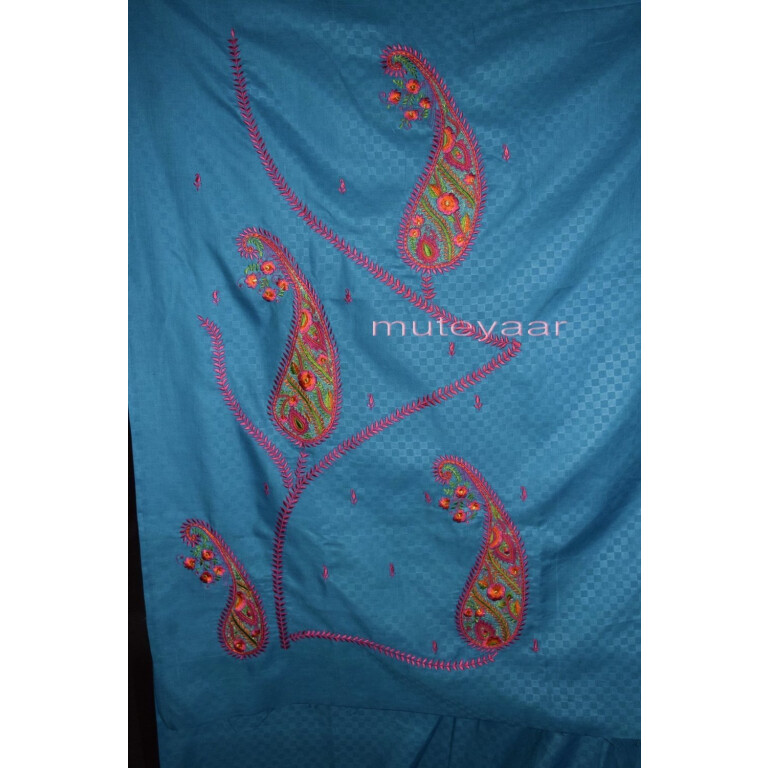 Designer Embroidery 100% cotton Salwar Suit PURE CHIFFON Dupatta RM294