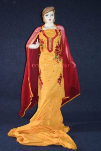 Designer Embroidery 100% cotton Salwar Suit PURE CHIFFON Dupatta RM295