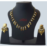 Gold Plated Traditional Punjabi chain set with Moti Beads J0212