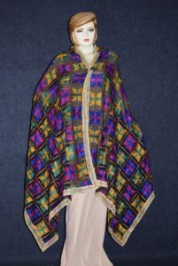 PUNJABI PHULKARI JAAL M/C Embroidered Partywear Faux Chiffon Dupatta D0823