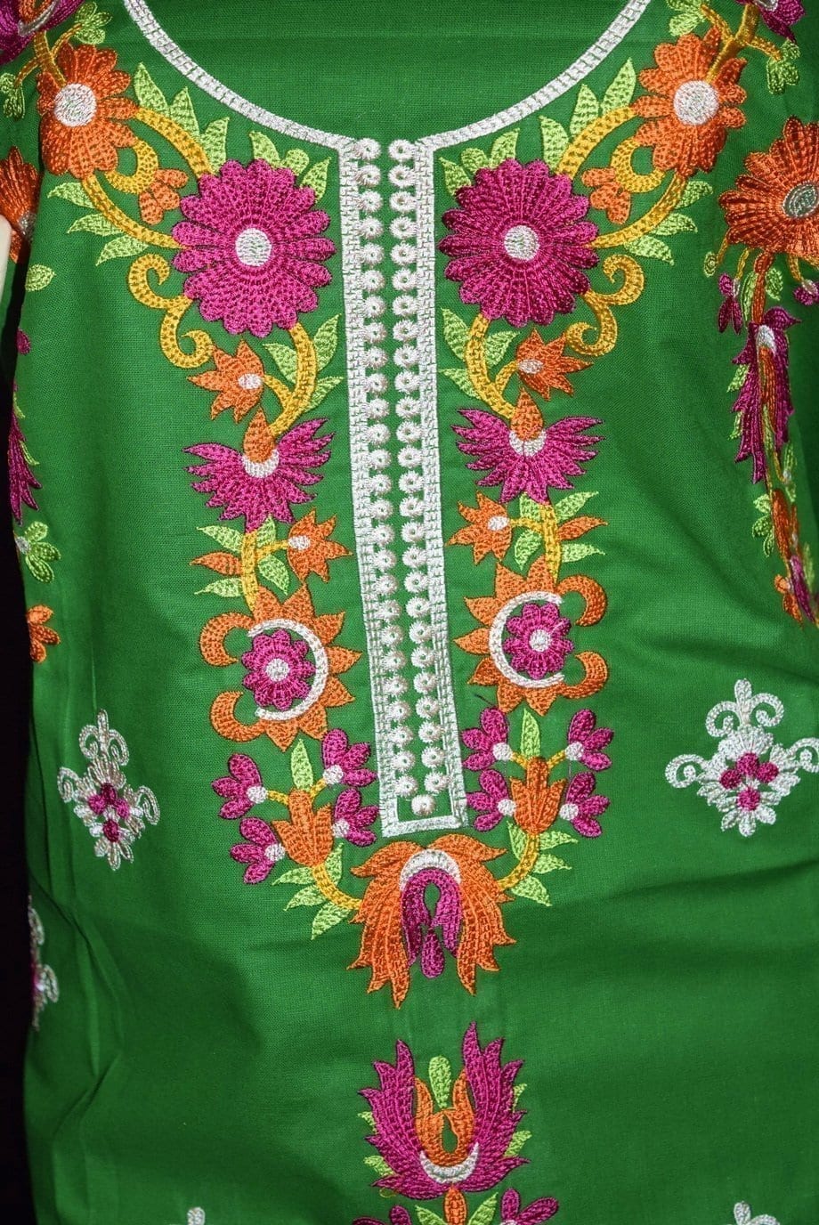 Green Pure Cotton Kurti K0348 3