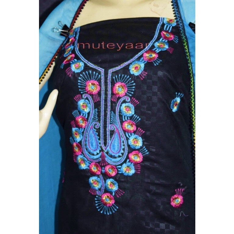 Designer Embroidery 100% cotton Salwar Suit PURE CHIFFON Dupatta RM310
