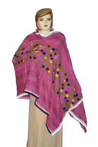 Designer Cotton Jali Hand Embroidered Partywear Dupatta D0761