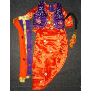 Girl’s embroidered Bhangra Costume outfit dance dress – custom made !!