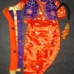Girl’s embroidered Bhangra Costume outfit dance dress – custom made !!