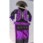 Purple Black Bhangra Dance Costume outfit dress- Custom Made