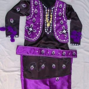 Purple Black Bhangra Dance Costume outfit dress- Custom Made