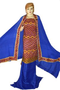 Hand Embroidered PHULKARI Salwar kameez suit CHINON DUPATTA F0684