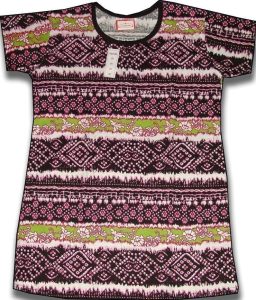 Pure Cotton Soft Hosiery Fabric Night Wear Kurti TOP NS073