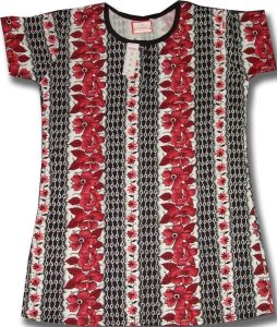 Pure Cotton Soft Hosiery Fabric Night Wear Kurti TOP NS074