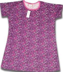 Pure Cotton Soft Hosiery Fabric Night Wear Kurti TOP NS078