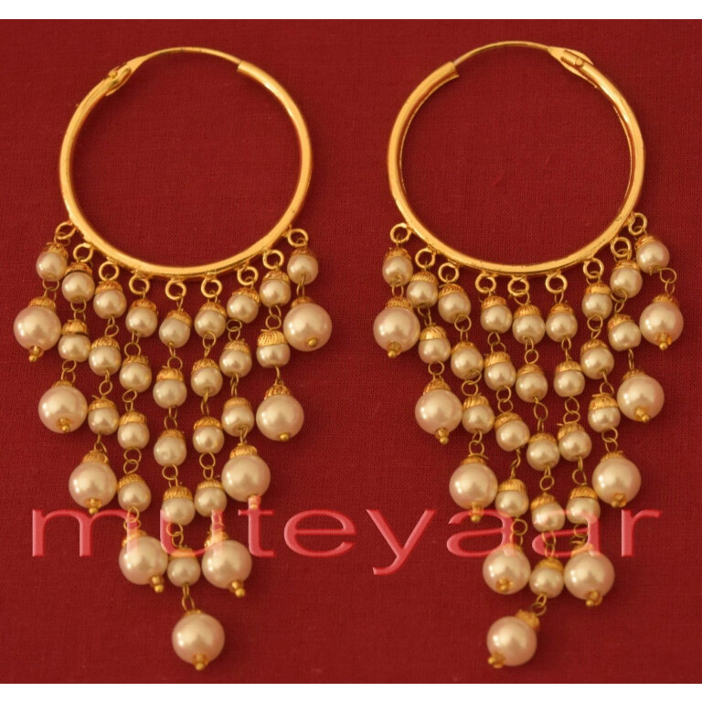 Gold Plated Punjabi Bali Earrings J0215