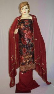 PURE BROCHIER/PURE CREPE/PURE CHINON hand embroidered Suit H0018