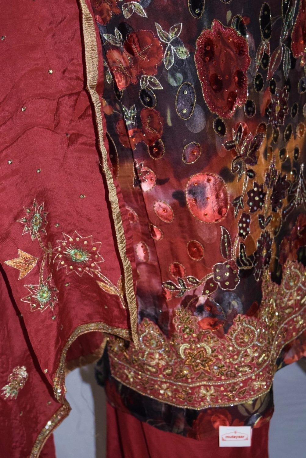 PURE BROCHIER/PURE CREPE/PURE CHINON hand embroidered Suit H0018 PURE BROCHIER/PURE CREPE/PURE CHINON hand embroidered Suit H0018
