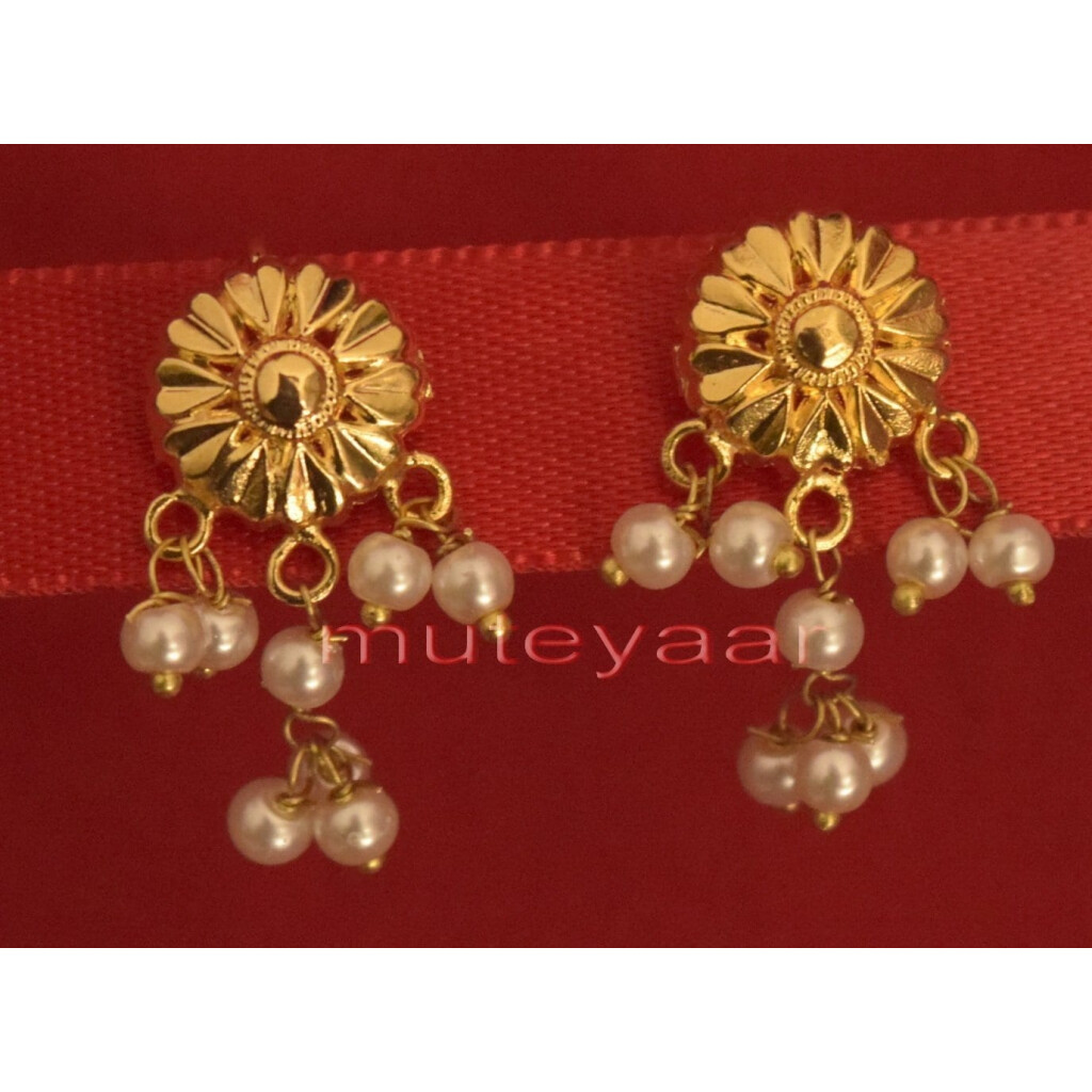 Hand Made Gold Plated Punjabi Traditional Jewellery Earrings Tops J0217