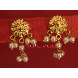 Hand Made Gold Plated Punjabi Traditional Jewellery Earrings Tops J0217