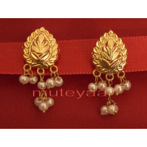 Hand Made Gold Plated Punjabi Traditional Jewellery Earrings Tops J0218