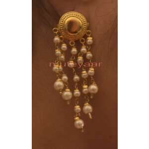 Hand Made Gold Plated Punjabi Traditional Jewellery Earrings Tops J0219