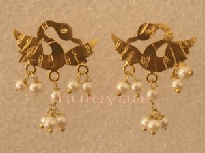 Hand Made Gold Plated Punjabi Traditional Jewellery Earrings Tops J0224