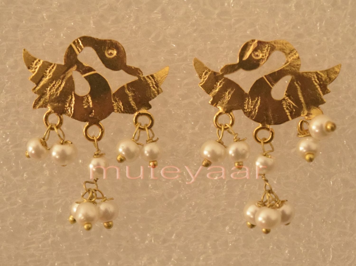 Hand Made Gold Plated Punjabi Traditional Jewellery Earrings Tops J0224 1