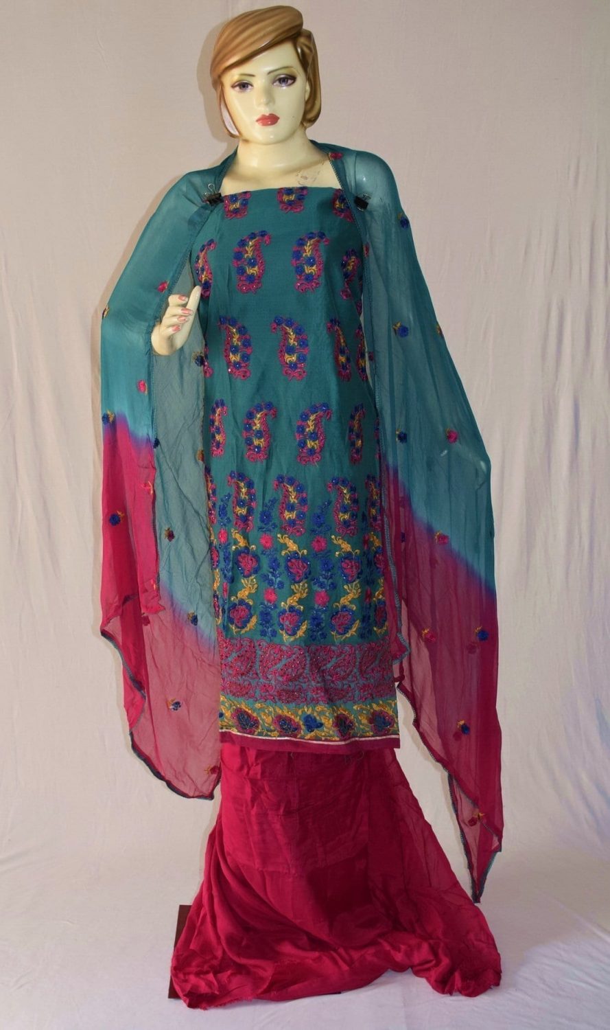 Shantoon Cotton M/C embroidered Salwar kameez Dupatta Suit M0317 1