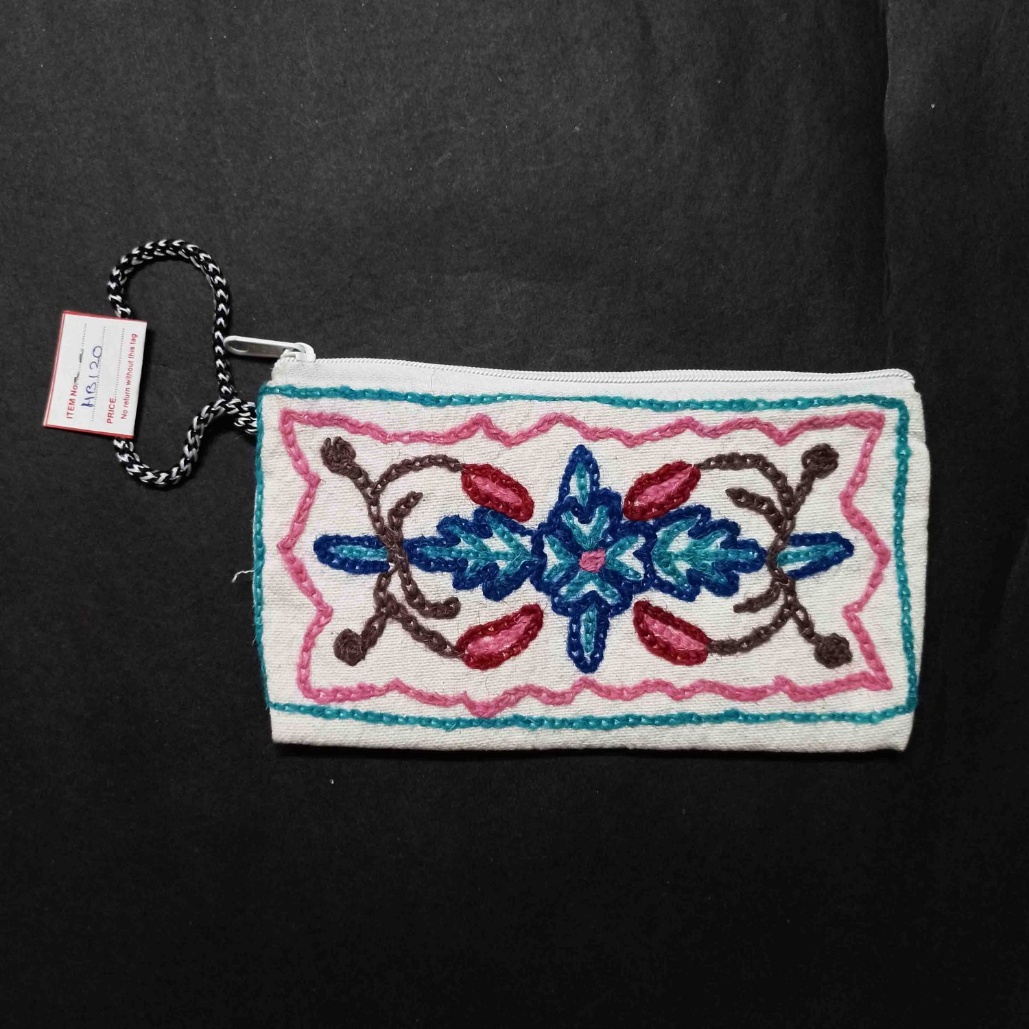 Kashmiri Embroidered Pouch Purse Small HandBag HB120 1