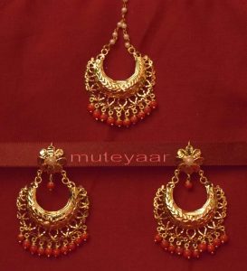 Traditional Punjabi Earrings Tikka set J0233