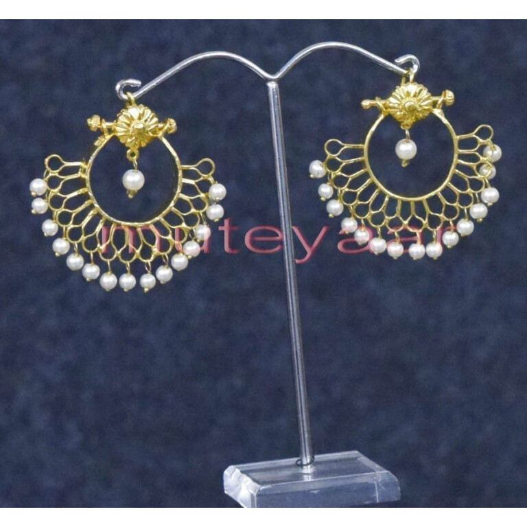 Hand Made Gold Plated Traditional Punjabi Jewellery Earrings Jhumka J0248