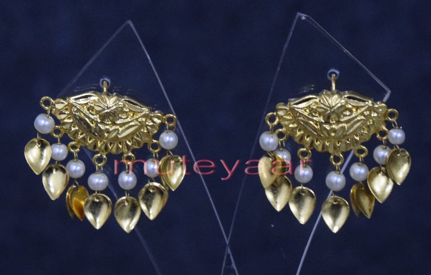 Hand Made Gold Plated Punjabi Traditional Jewellery Earrings Tops J0251 1