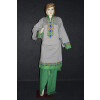 Semi Stitched M/C embroidered Cotton Parallel Pants kameez Suit M0326