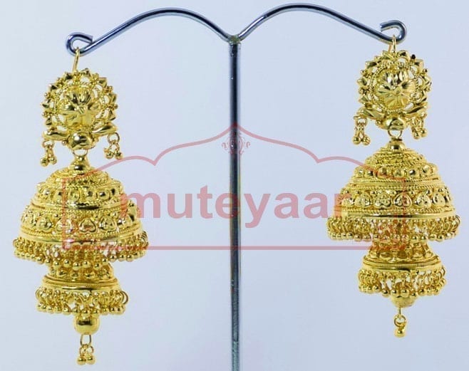Gold Plated Punjabi Traditional Jewellery Earrings Jhmki Dangles J0261 Gold Plated Punjabi Traditional Jewellery Earrings Jhmki Dangles J0261