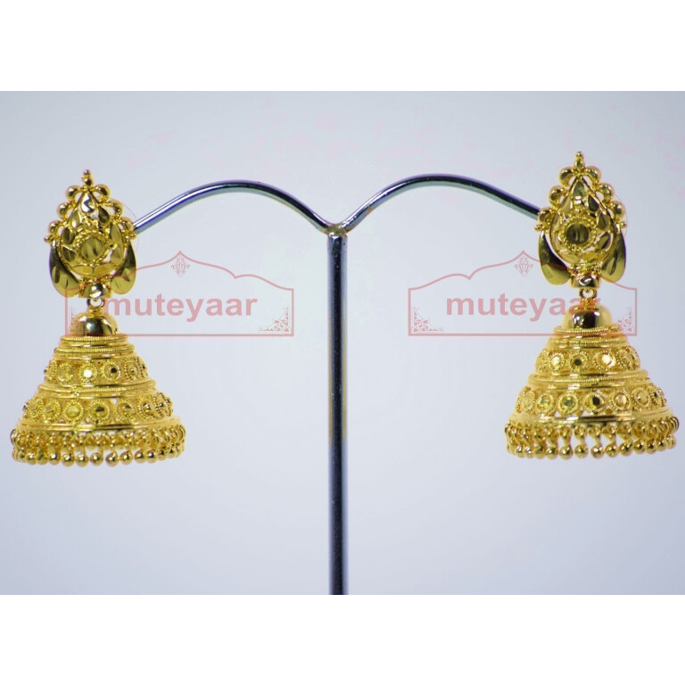 Gold Plated Punjabi Traditional Jewellery Earrings Jhmki Dangles J0262