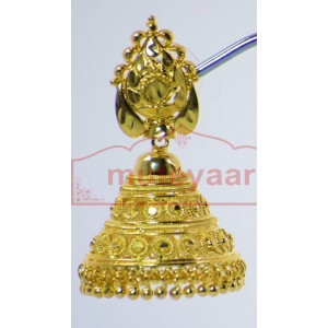 Gold Plated Punjabi Traditional Jewellery Earrings Jhmki Dangles J0262