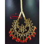 Kundan Work Big Size Traditional Punjabi Jewellery Maang Tikka J0164