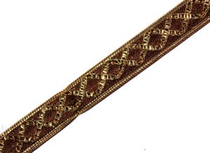 12 MM / Half Inch Wide Designer Kinari Lace Roll of 9 meters LC116