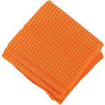 Orange Pure Cotton Base with Golden Check Plain Suit piece of 5 meters length CJ027
