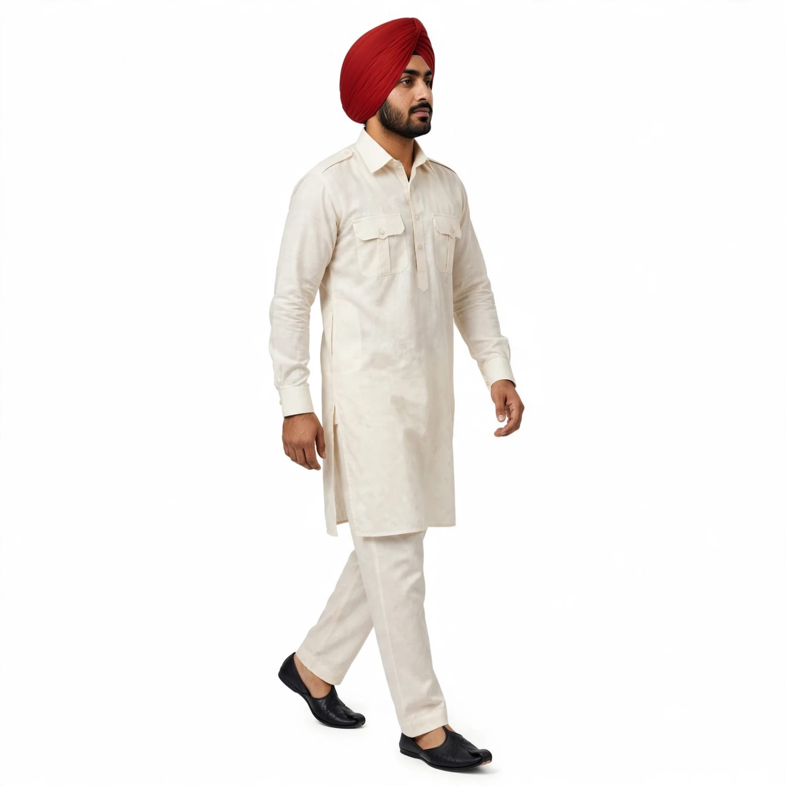 Muktsari Kurta Pajama Punjabi Custom Stitching for Men KP007 17 Cream Muktsari Kurta Pajama Traditional Punjabi Custom Stitched for Men KP007